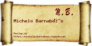 Michels Barnabás névjegykártya