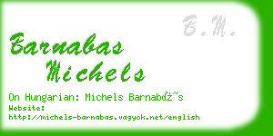 barnabas michels business card